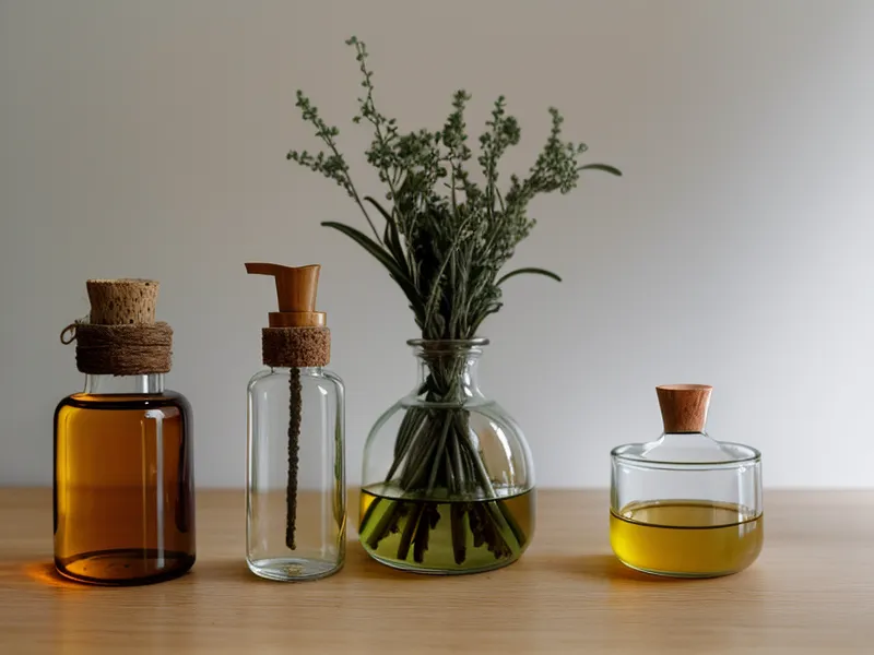 Accessoires d'entretien écologique et flacon d'huile essentielle de citron pour un ménage naturel au quotidien