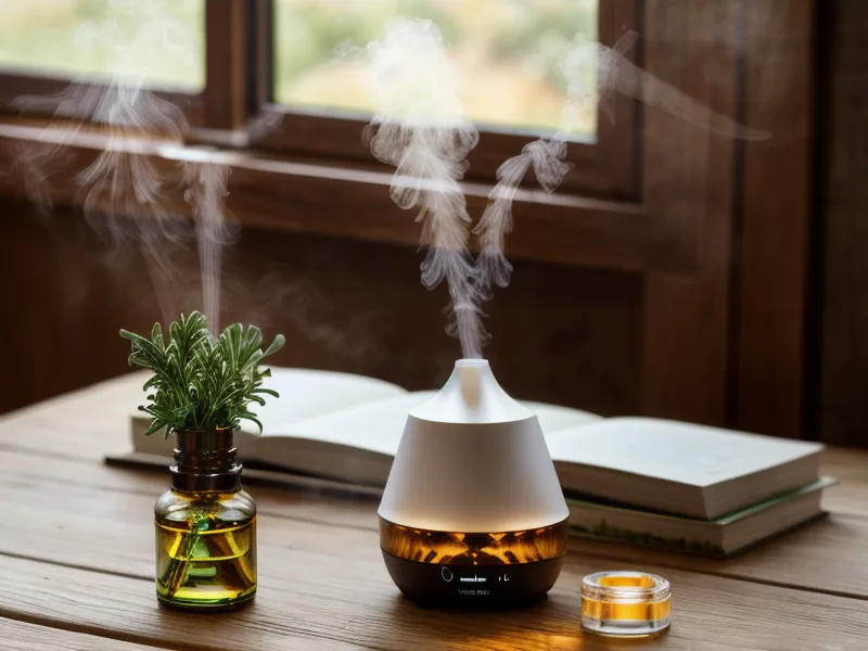 Petits flacons d'huiles essentielles utilisés pour un linge naturel, dosage prudent en quelques gouttes