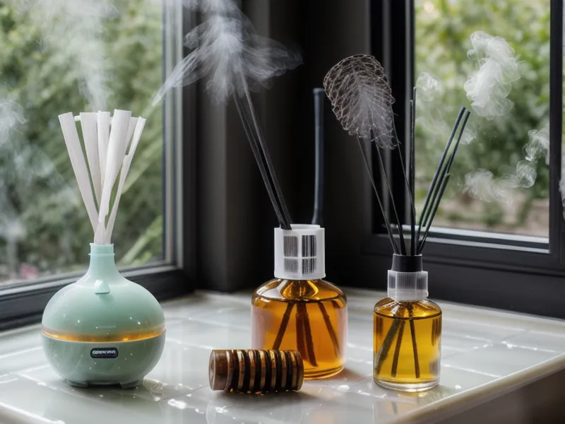 Flacon d'huile essentielle de menthe poivrée utilisé pour soulager la digestion après un repas copieux