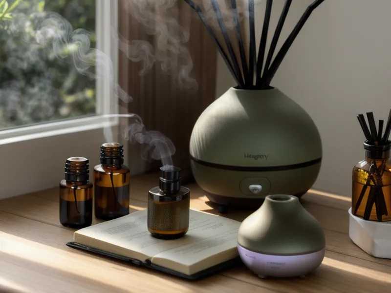 Flacon d'huile essentielle de citron au-dessus d'un gant de toilette blanc, premier essai de lessive naturelle parfumée